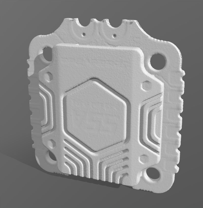 3D scan of a PCB with mounted heatsink