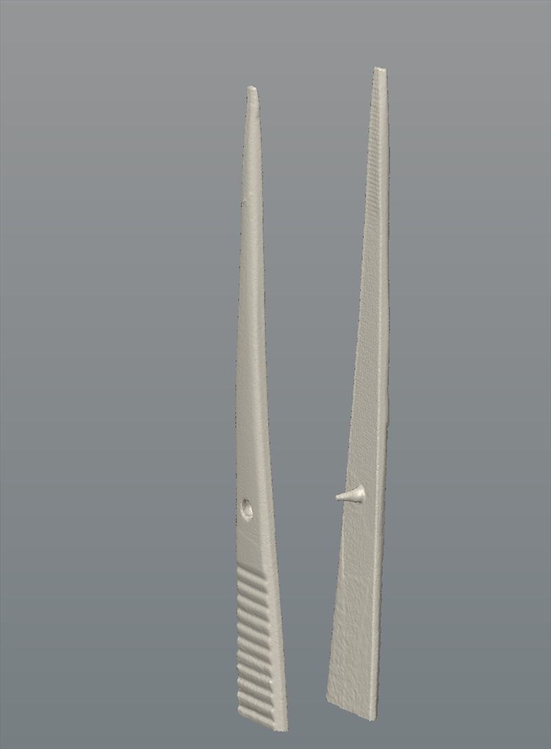 3D scan of a pair of fine tweezers